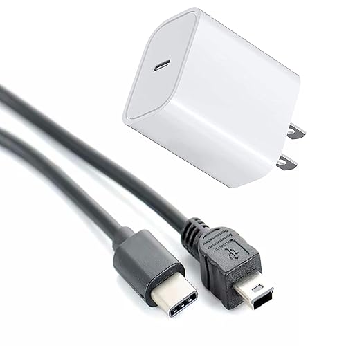 USB C USBC Calculator Charger Cable & Block Set for Texas Instruments TI-84 Plus CE Color/TI-Nspire CX/CX CAS/TI-84 Plus/TI-84 Plus C Silver