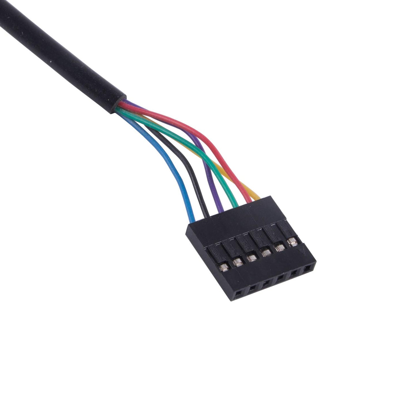 RJ12 6P6C Cable to 6 Pin 0.1" Pitch Debug Terminal Block Adapter 6 Ways Telephony Female Connector Socket Bulkhead Panel Mount Extension Cable