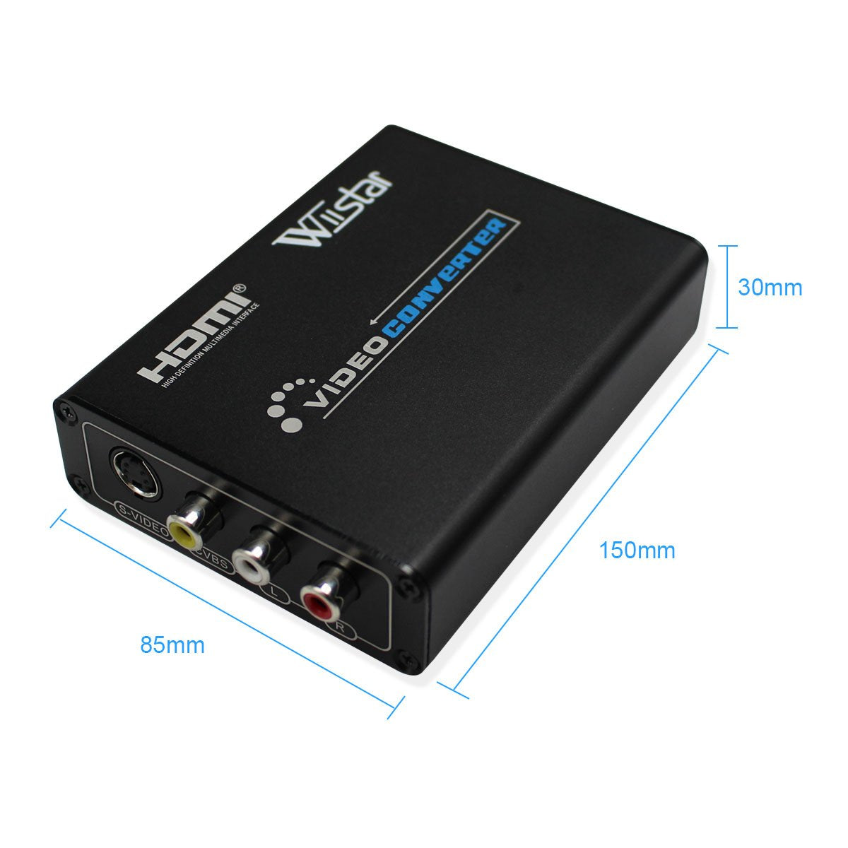 Wiistar HDMI to AV RCA Composite & S-Video R/L Audio Converter HDMI to CVBS Video Converter Support 720P/1080P for DVD PS2 PS3 Xbox HDTV
