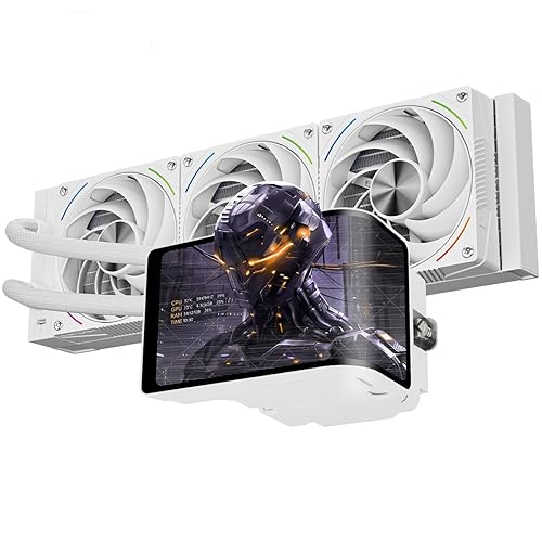 Thermalright Wonder Vision 360 Turbo ARGB White CPU Liquid Cooler,for AM5/Intel LGA1851/1700,6.67’’ 3D Curved Screen with 2400x1080