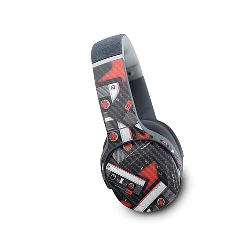 MightySkins Carbon Fiber Skin Compatible with Skullcandy Crusher Evo Wireless - Mixtape | Protective, Durable Textured Carbon Fiber Finish | Easy…