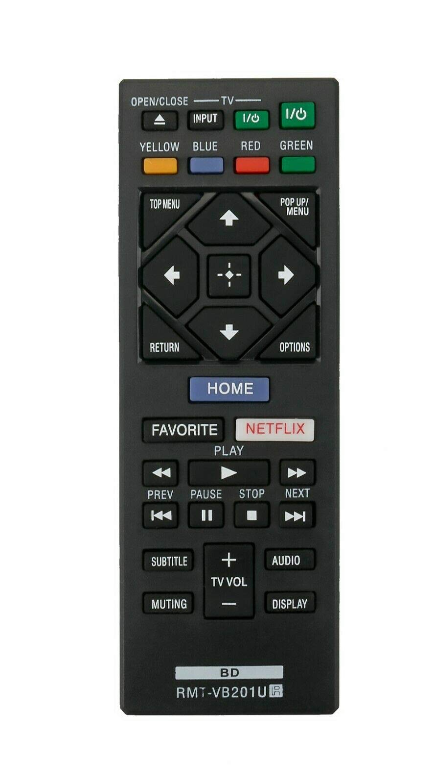 Replacement Remote Control Controller for Sony BDPS6700 BDP-S6700 4K Upscaling 3D Streaming Blu-Ray Disc Player