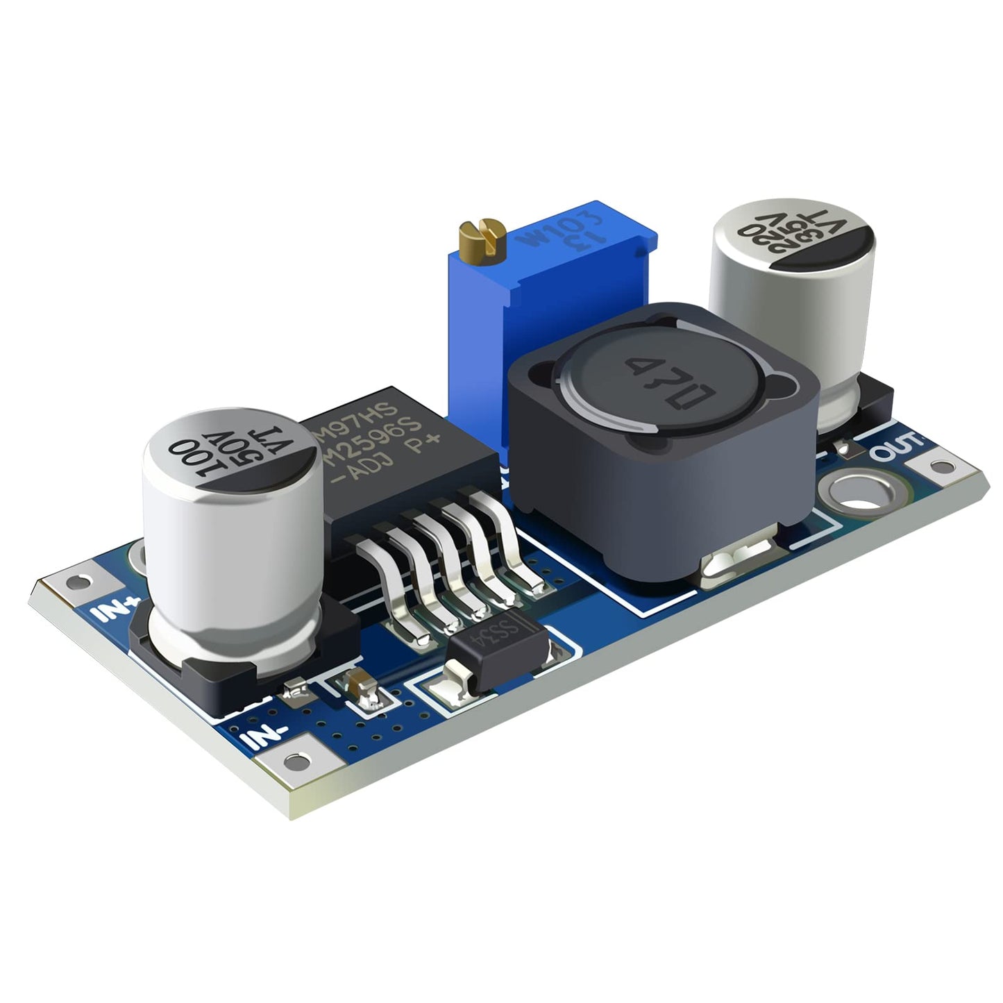 Ardest LM2596 Buck Converter DC - DC Adjustable Step Down Power Supply ModuleVoltage Regulator