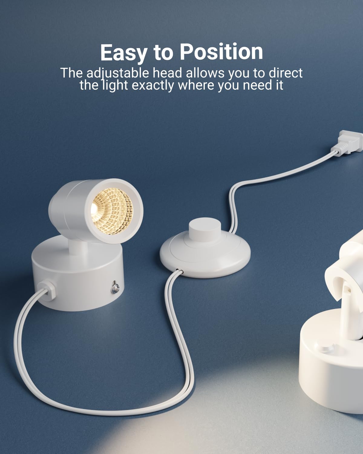 Sunco Uplights with Foot Switch, 3W LED Floor Spotlight, for Indoor Plants, 300 Lumens, 3000K Warm White, Uplighting for Displays & Artwork, 120V