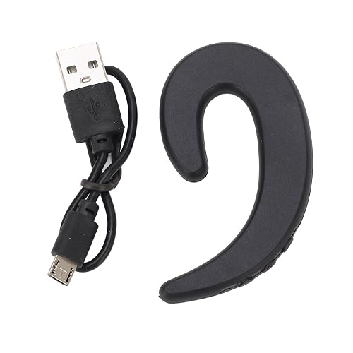 Headset, Bluetooth 4.2 Headset Earphone Ear-Hook Stereo Earphones with Micphone for .(Black)
