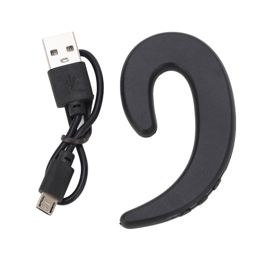 Headset, Bluetooth 4.2 Headset Earphone Ear-Hook Stereo Earphones with Micphone for .(Black)