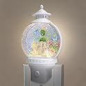 Xanqinluma Spring Night Light Plug into Wall Rabbits and Butterfly Flowers Nightlight with USB/Outlet Options Spring Night Light Snow Globe for Kids