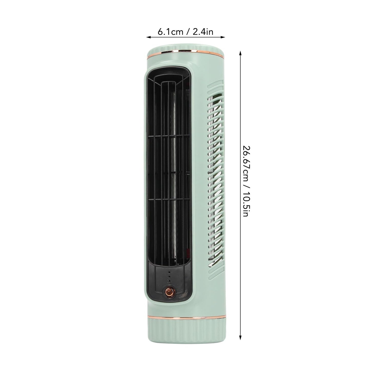 Desk Cooler Fan Bladeless 3 Speeds Quiet Rechargeable Table Cooling Fan for Bedroom Office Outdoor (Green)