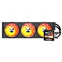 darkFlash DE360 AIO CPU Cooler ARGB Liquid Cooler, 360mm Water Cooling 3X 120mm PWM Fans Low-Noise, 2.88”IPS LCD Display for Images, High-Performance