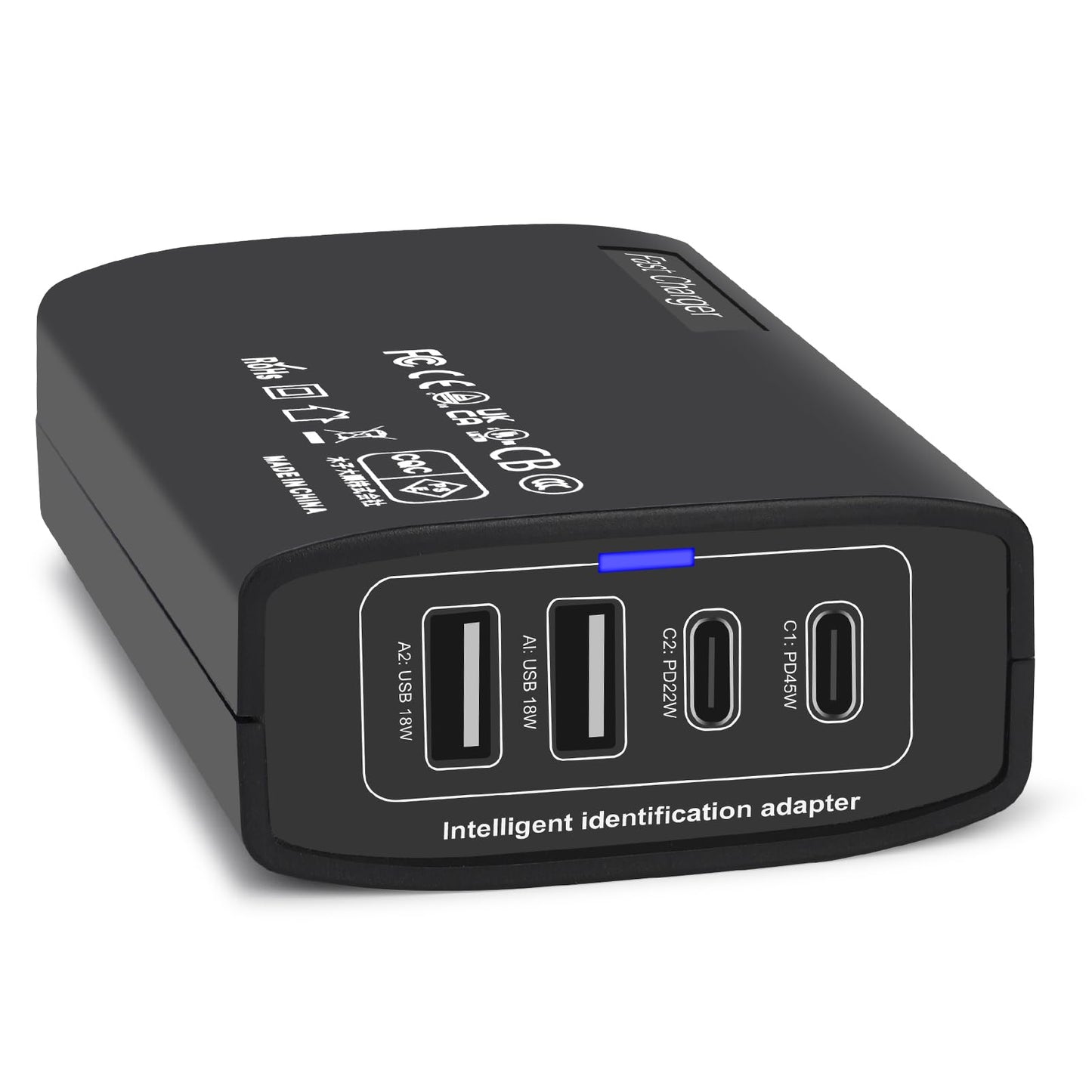 USB C Fast Charger Block 100W Full Power Independent Output Charging Station for Multiple Devices, 4 Port Desktop Charging Station Portable Multi