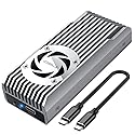 ineo M.2 NVMe 20G USB 3.2 Gen 2x2 Type-C to NVMe PCIe M-Key SSD Enclosure with Built-in Cooling Fan [C2598-NVMe, 20Gbps]