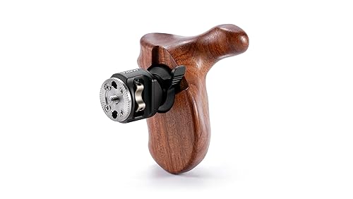 Tilta Advanced Right Side Wooden Handle (ARRI Rosette - Type X) | Black Walnut Wood & Aluminum Alloy Build | Quick Release Button
