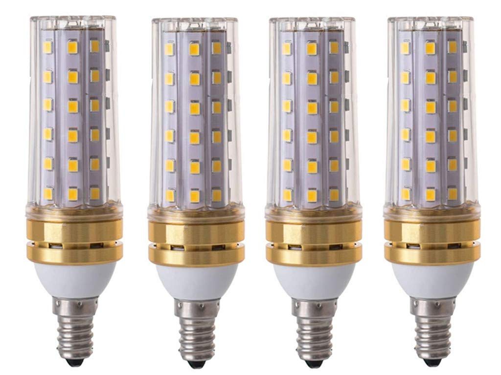 E12 LED Corn Bulbs 12W Candelabra LED Light Bulbs 100W Incandescent Bulbs Equivalent 12W LED Candle Bulbs,Warm White 3000K,E12 Small