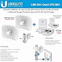LiteBeam ac Gen 2 LBE-5AC-Gen2 5GHz Airmax 2X2 MIMO 23dBi 450+ Mbps CPE (2-Pack) with Ethernet Surge Protector ETH-SP for Outdoor High-Speed (2-Pack)