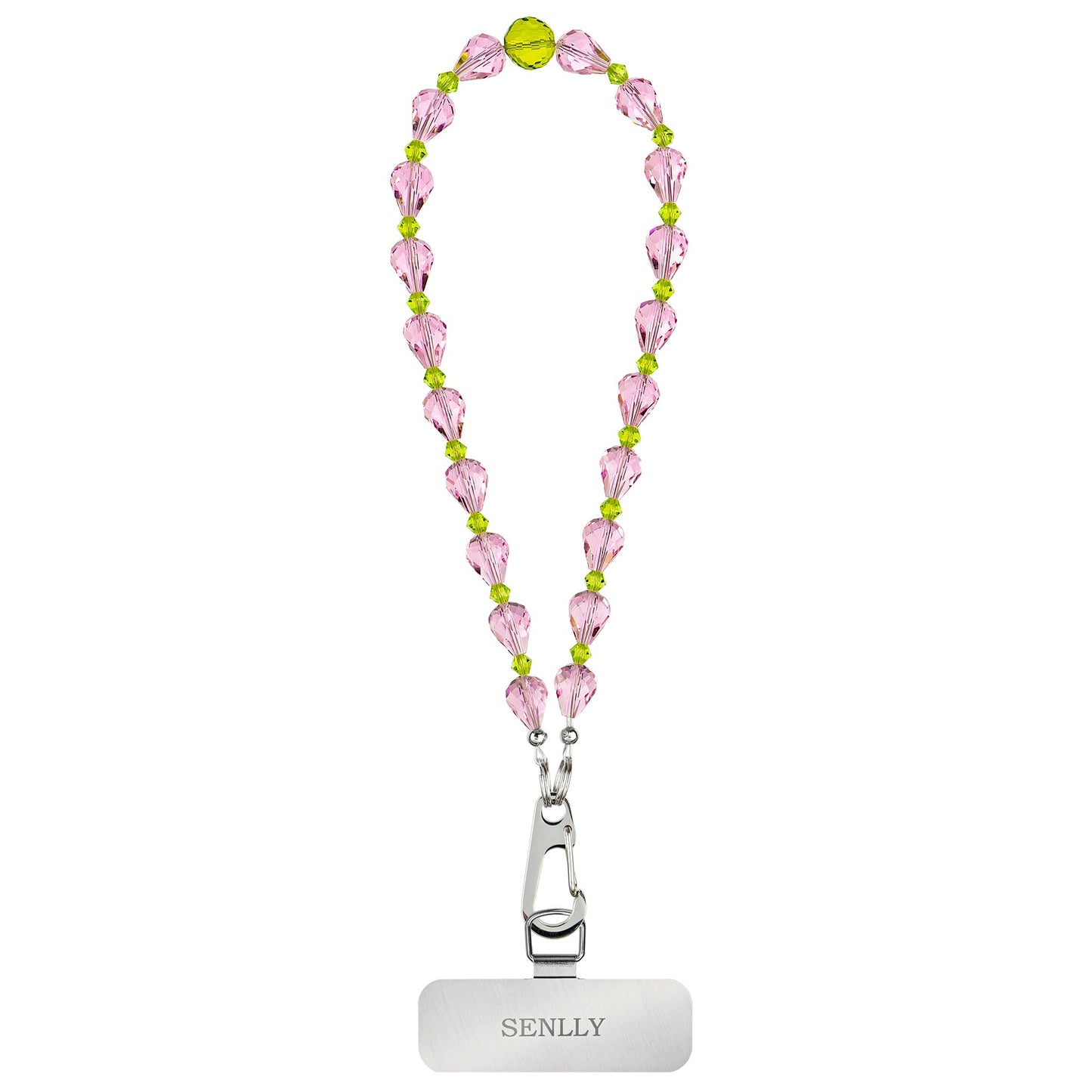 SENLLY Wristlet Phone Lanyard Charm, Selected K9 Crystal Wrist Strap, Use Stainless Steel Hardware, Jewel Gift for Women