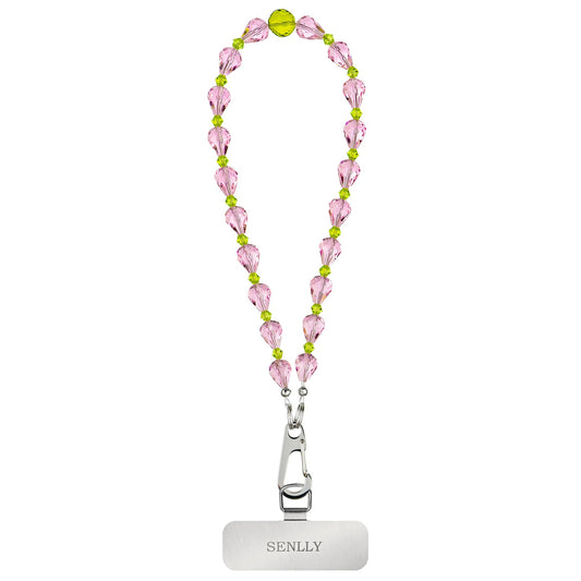 SENLLY Wristlet Phone Lanyard Charm, Selected K9 Crystal Wrist Strap, Use Stainless Steel Hardware, Jewel Gift for Women