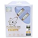 Fusion8K White HDR HDMI 2.1 Certified Cable Supports 10K 8K @60Hz and 4K @120Hz Compatible with Dolby Vision and All TVs, BluRay, Xbox Series X, PS5