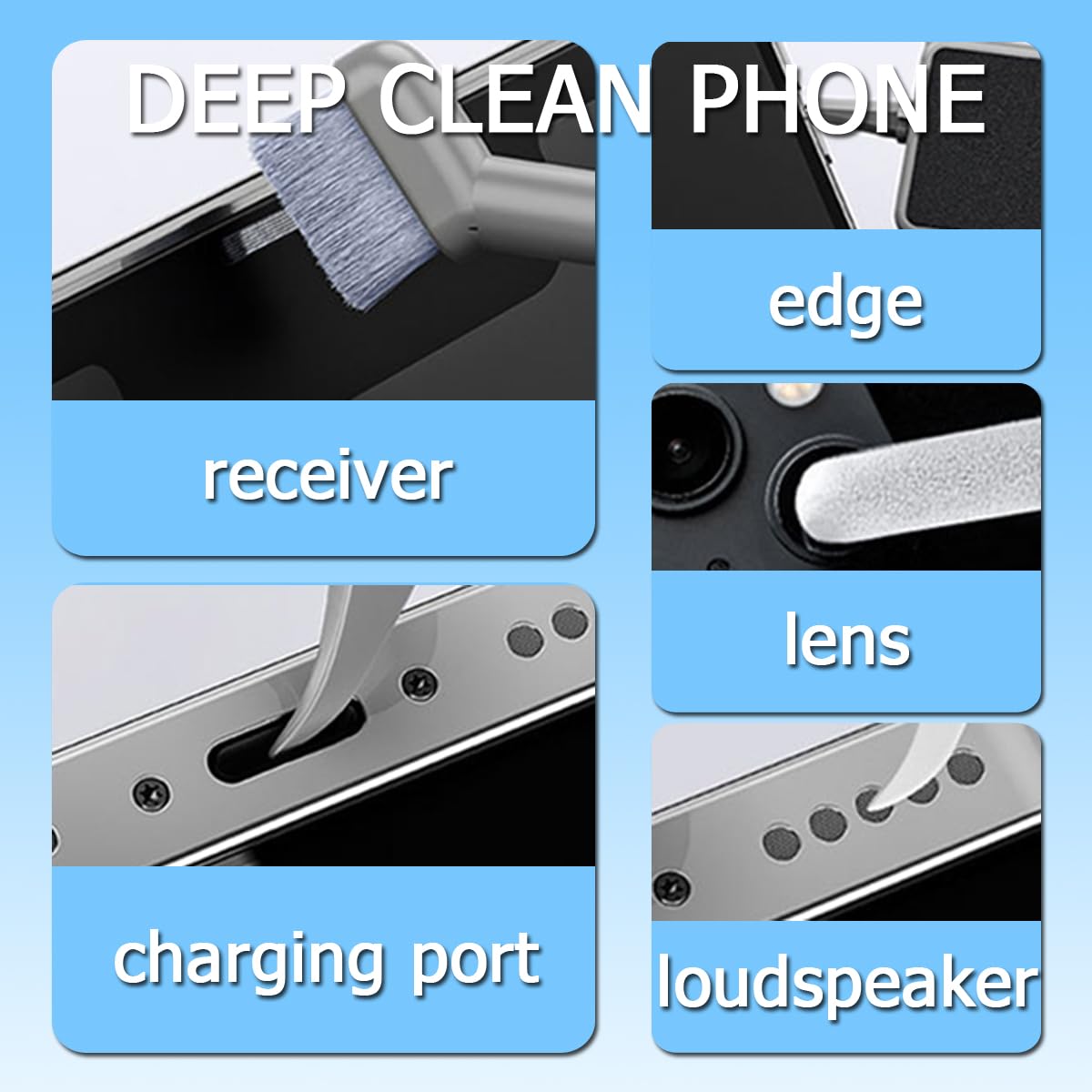 Phone Cleaning Kit, Laptop Cleaning Kit, Keyboard Cleaning Kit, Electronic Cleaning Kit, Compact Cleaning Kit for Earbuds, Portable Multifunctional