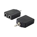 PNGKNYOCN 3.5mm (1/8 Inch) to 6.35mm (1/4 Inch) Stereo Audio Splitter?TRS 3.5mm Male to Two 6.35mm Female nterconnect Audio Connector Adapter(2-Pack)