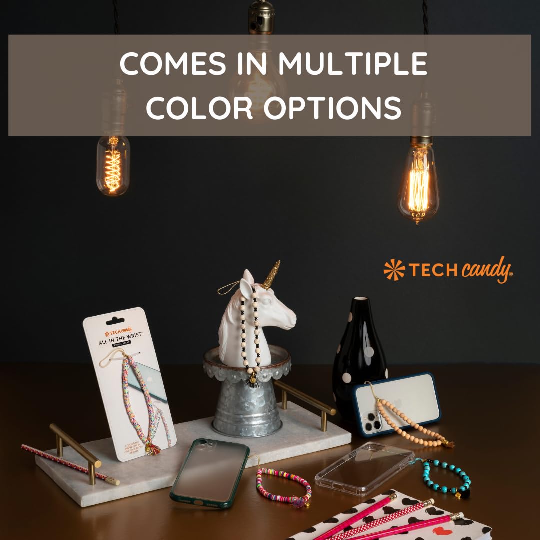 Tech Candy All in the Wrist Phone Straps, Multi Dot - Easy to Use, Secure, Strong, Adjustable, Stylish, Requires Nothing to be Attached to Your Phone