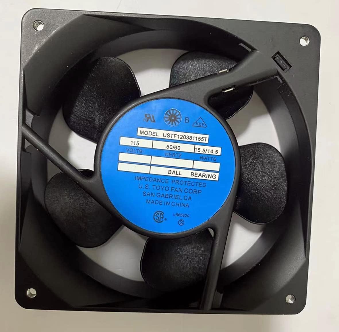 for USTF120381155T 115V 15.5/14.5W 12CM Cooling Fan