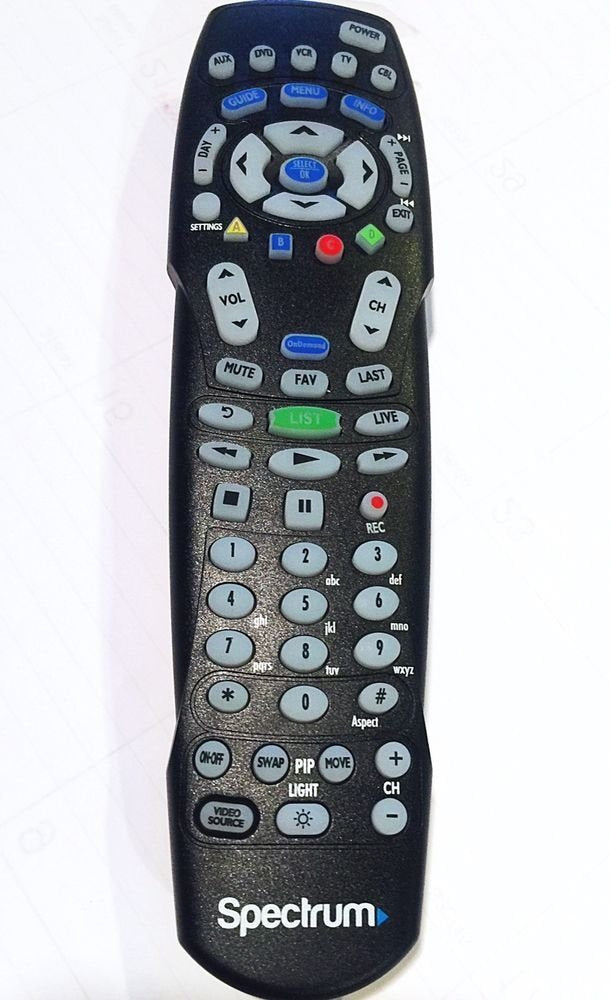 Spectrum TV Remote Control 3 Types to Choose FromBackwards Compatible with Time Warner, Brighthouse and Charter Cable Boxes (Pack of One, RC 122)