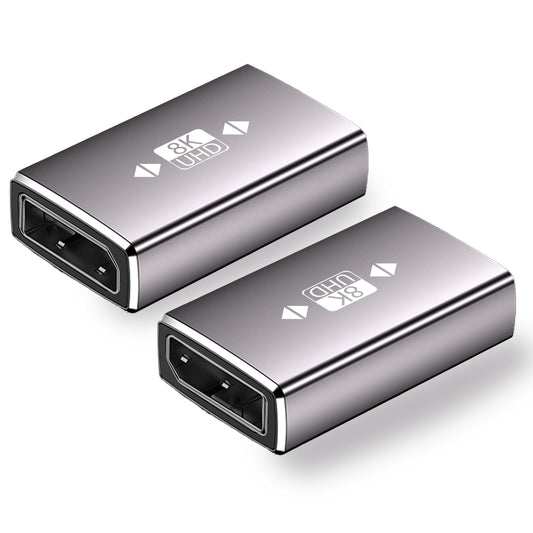 Cyberguys 2-Pack 1.4 DisplayPort Coupler, 8K@60Hz DP Female to Female Extension Adapter Connector Display Port Extender, HDR10, 32Gbps High-Speed
