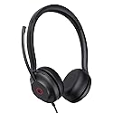 Yealink UH35 USB Headset for PC, Wired Headphones with Noise Cancelling Microphone, Certified Teams, All-Day Comfort Design, Stereo Headset for Home