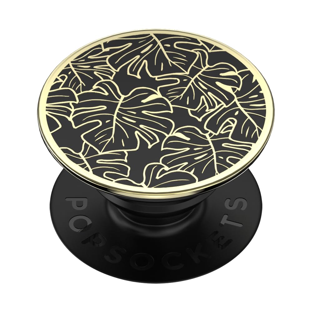 PopSockets Adhesive Phone Grip, Holder, Phone Stand, Flower - Enamel Monstera