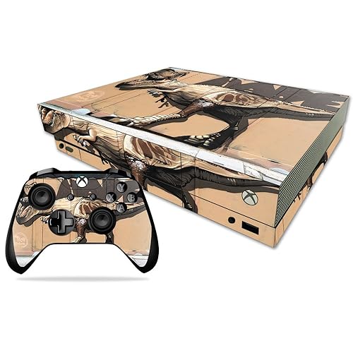MightySkins Skin Compatible with Microsoft Xbox One X - Street Dino | Protective, Durable, and Unique Vinyl Decal wrap Cover | Easy to Apply, Remove