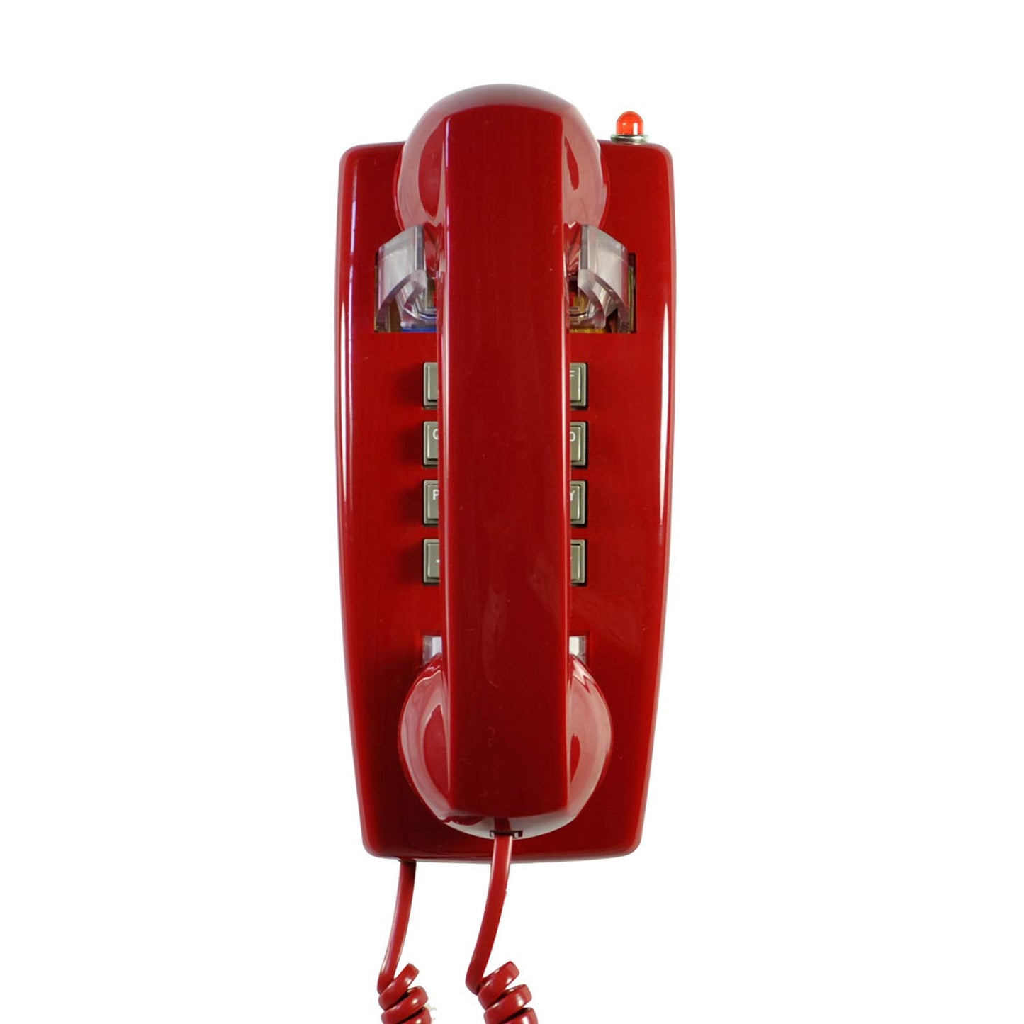 TelPal Red Wall Phone, Analog Corded Wall Mounted Phone with Loud Traditional Bell, Classic Landline Phones Wall Mount with Handset Volume Control