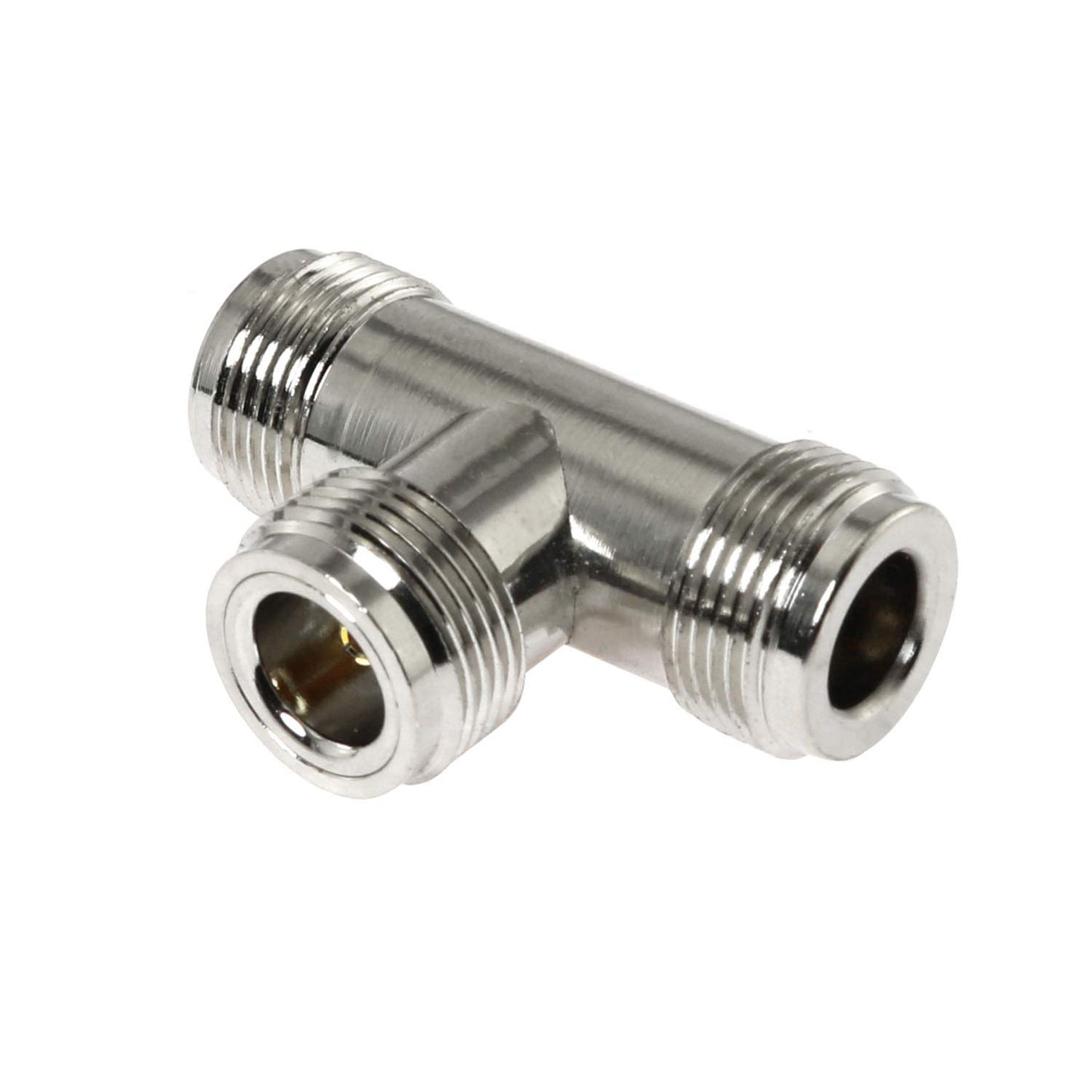 Maxmoral 3 Way N Female to 2 Female Jack RF Coaxial Adapter T Type N Coax Connector