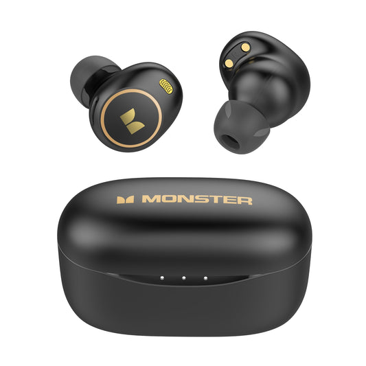 Monster Achieve 300 AirLinks Wireless Earbuds, Bluetooth 5.3 in-Ear Headphones with Charging Case, Stereo Headphones, 32H Playtime Touch Control…