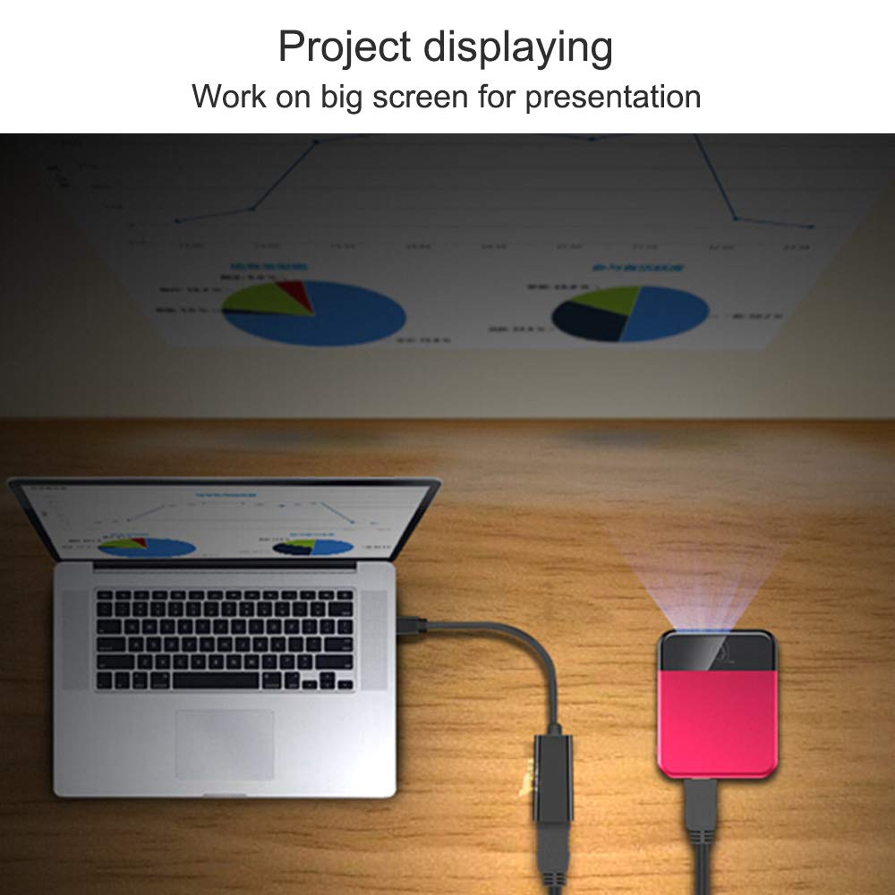 QCEs Mini DisplayPort to HDMI Adapter, Thunderblot to HDMI Cable Adapter Compatible with Apple MacBook Air Pro, iMac,Microsoft Surface Pro Dock