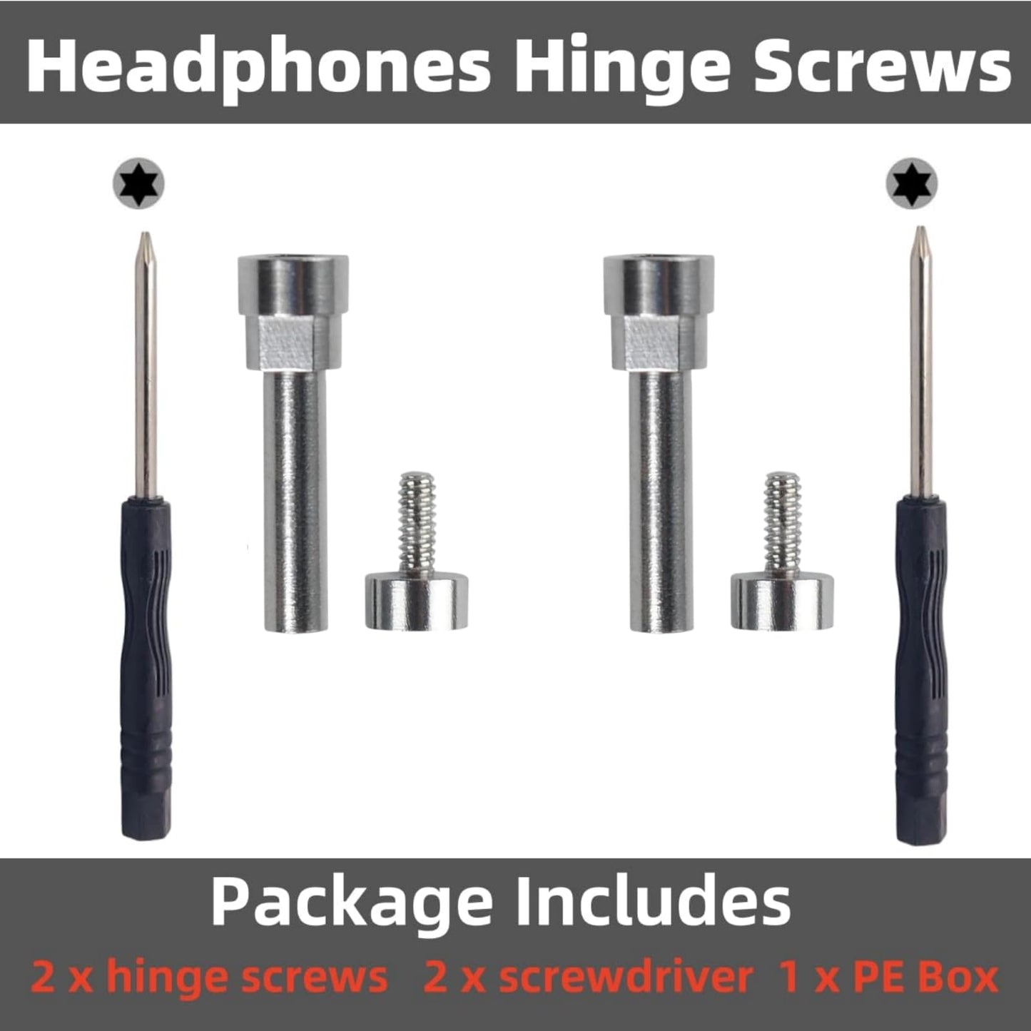 Headband Hinge Screws - for Bose QC35 QC45 QC25 316 Stainless Steel Headband Swivel Screw Repair Kit