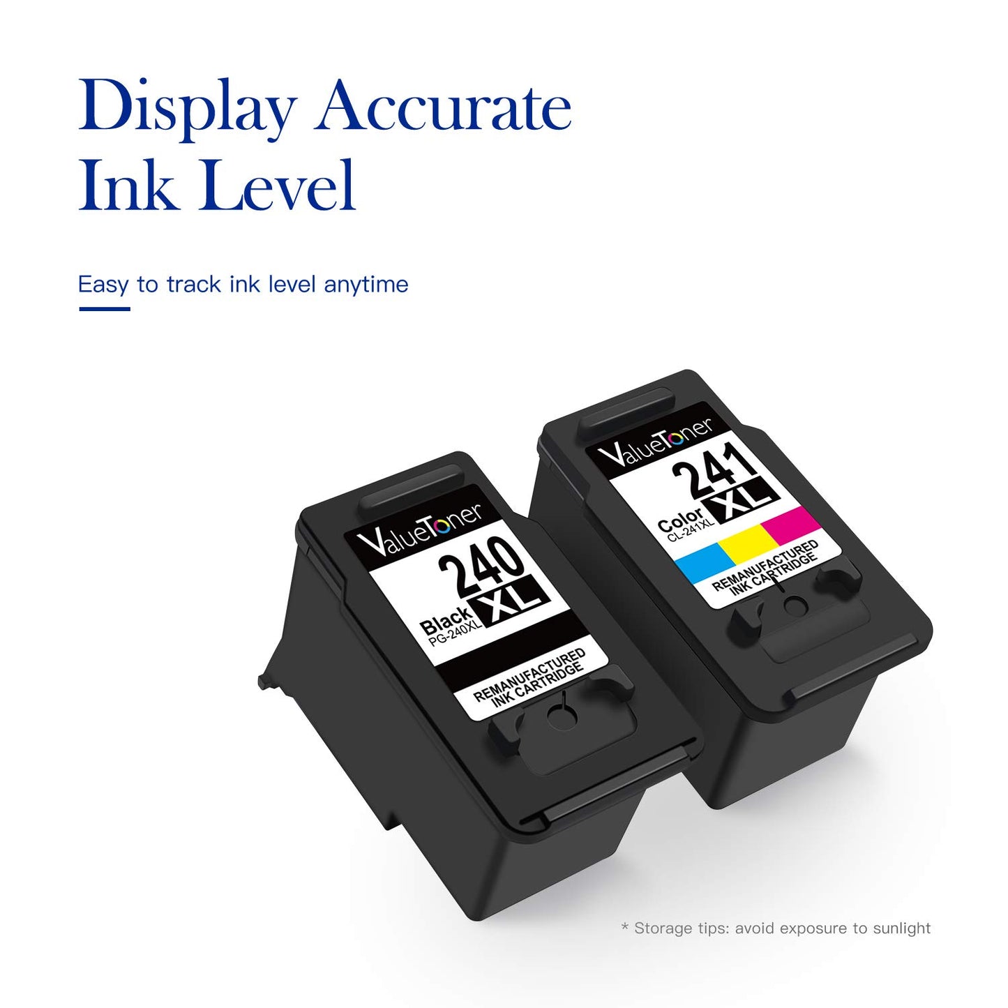 Valuetoner Remanufactured Ink Cartridge Replacement for Canon 240XL 241XL PG-240 XL CL-241 XL 5206B005 5206B001 for Pixma TS5120 MG3620 MG3520 MX432