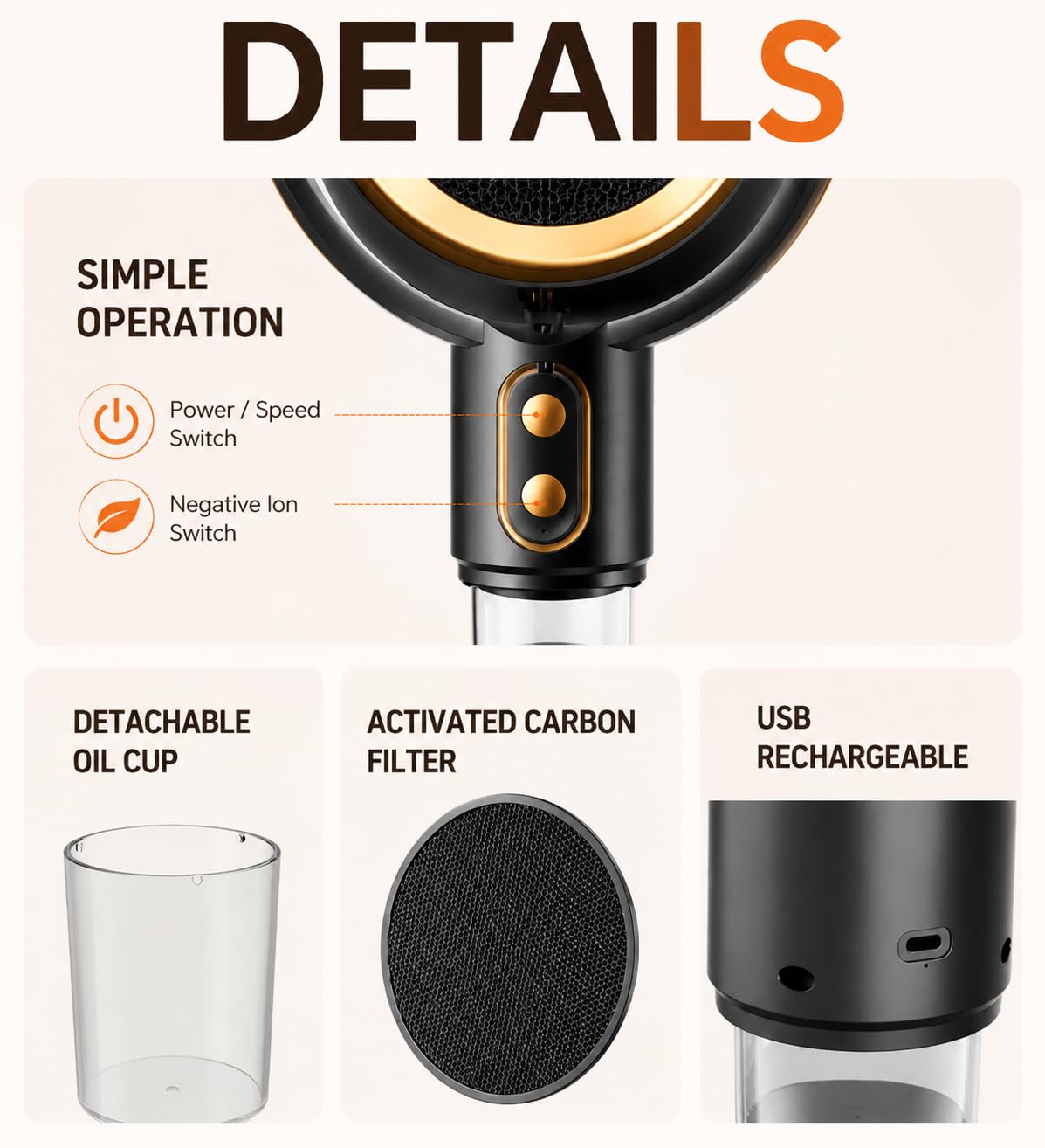 PuffHide Portable Smoke Purifier for Indoor Smoking with 2-Speed Exhaust Fan, Adjustable Angle Compact Cleaner for Kitchen Cooking, BBQ & Indoor Use