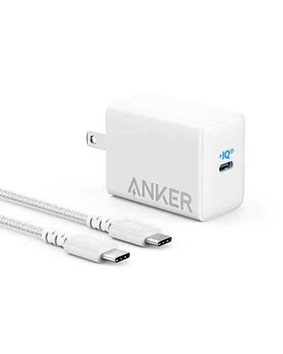 Anker 65W PIQ 3.0 PPS Compact Fast Charger Adapter with 6 ft USB-C to USB-C Cable, PowerPort III Pod Lite, for MacBook Pro/Air, Galaxy S21/S10, Dell