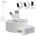 KAROTTO 10Ft USB-C Power Cord with Adapter Compatible with Ring Pan-Tilt Mount/Stick Up Cam Battery Pro/3rd Gen/2nd Gen/Plug-in, Spotlight Cam Battery
