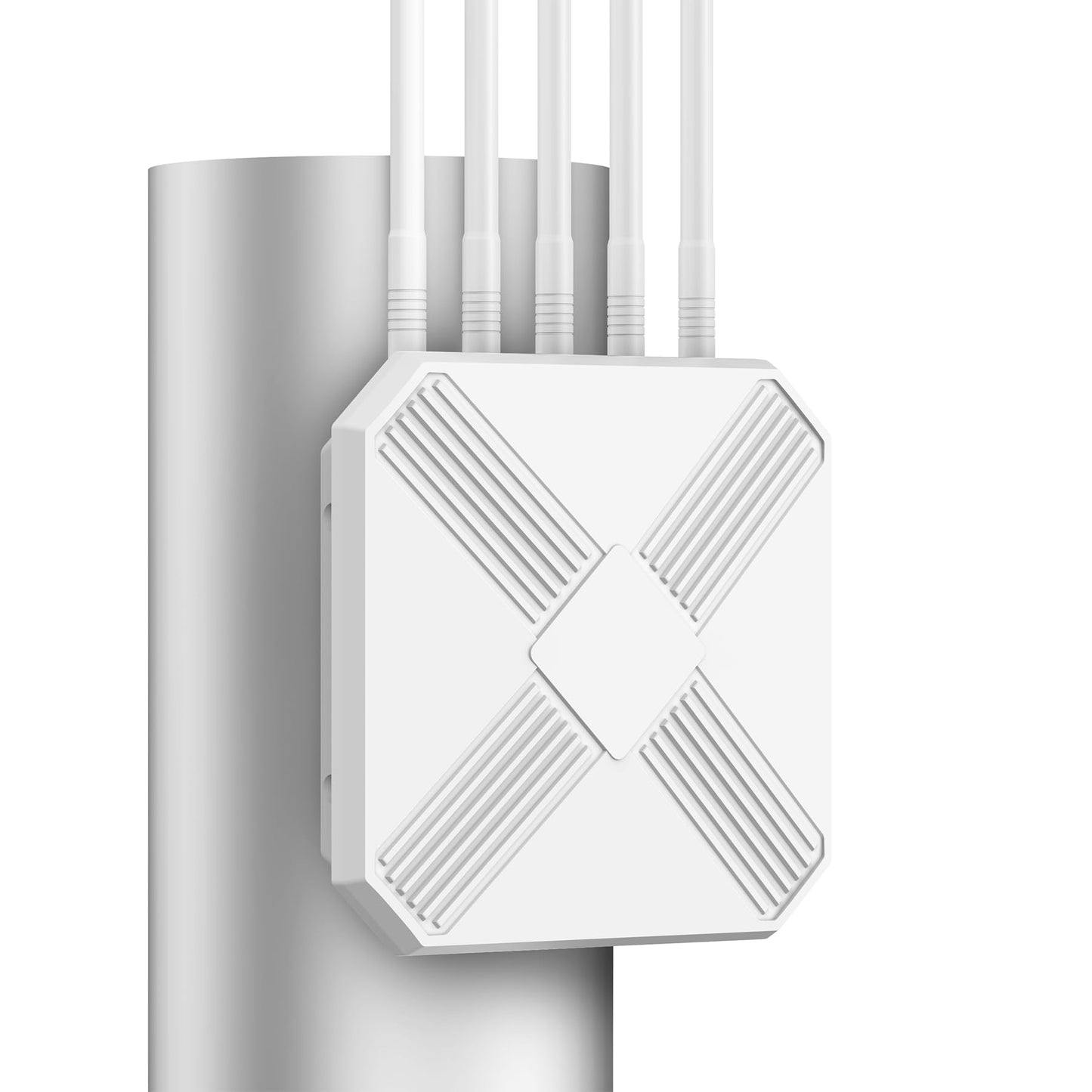 Mugatol AX3000 Outdoor WiFi 6 Extender - Outdoor Access Point - Long-Range Dual Band WiFi, IP67/PoE/5 Antennas for Events, Commercial Use |