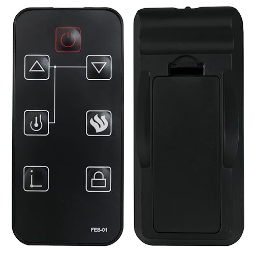 Replacement Remote Control for FEBO Flame Electric Fireplace Remote Controller E3001 ZHS-30-B 384-15A-20-13E F18-I-008-018C F15-I-005-009 15IN-23-100