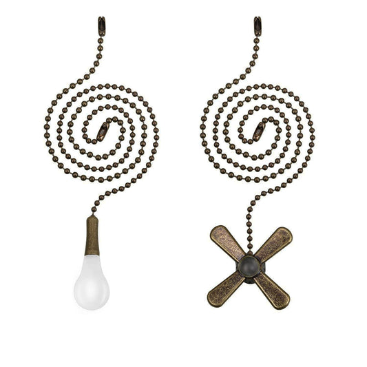 Ceiling Fan Pull Chain Extender, ???? ???????? Extra Long with Decorative Frosted Glass Bulb and Fan Cord,Fit All Standard 3mm Diameter Ceiling Fans