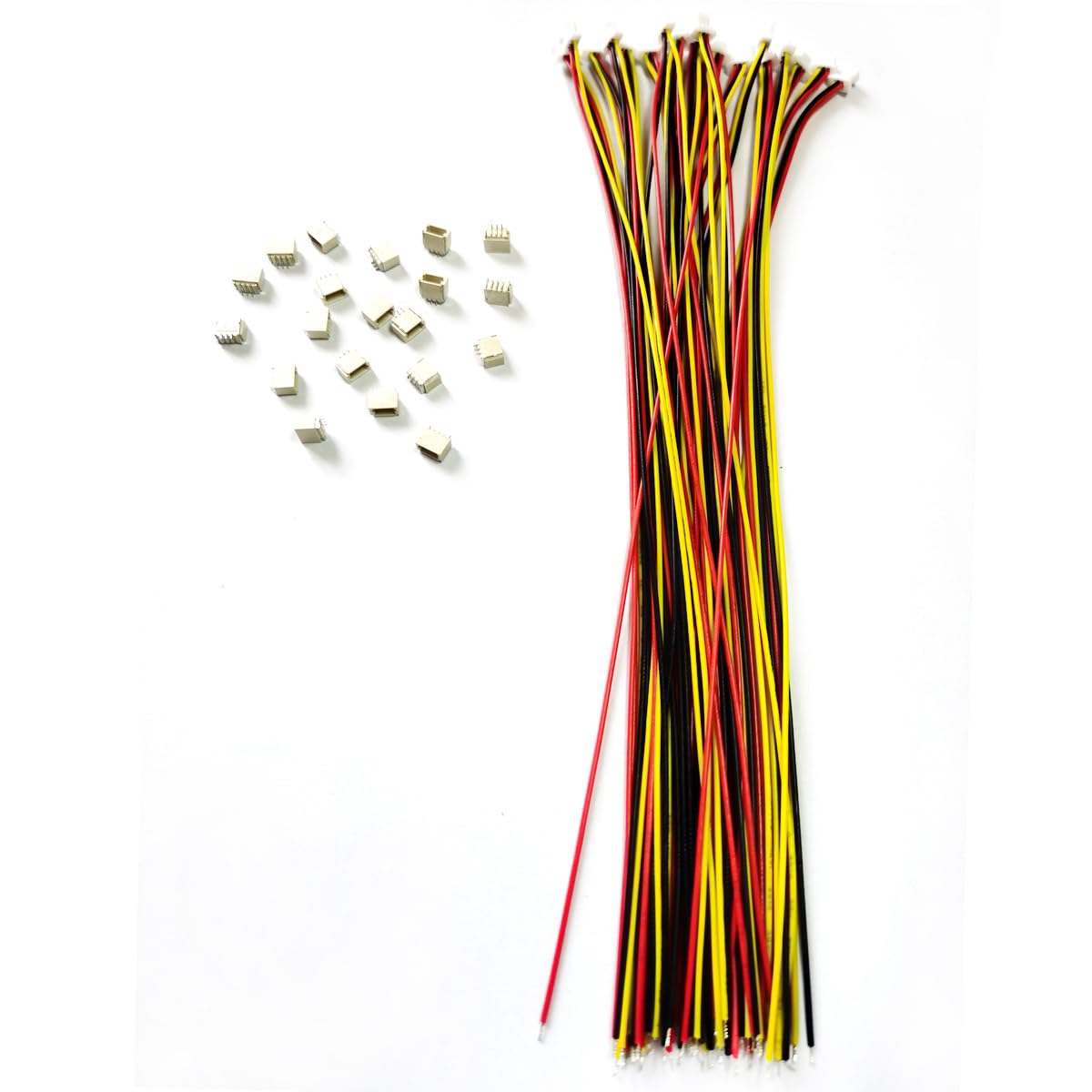 BOJOUL 20 Sets JST SH 1.0mm 3-Pin Male Connector and 28AWG Female Connector Plug with Wire Cable 20cm Used in PCB Toys Household Appliances etc