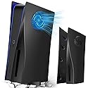 PS5 Faceplate Cooling Version PS5 Plate Cover Skin for Playstation 5 Disc Edition Upgraded Turbo Vents PS5 Replacement Side Plate Hard Shockproof ABS