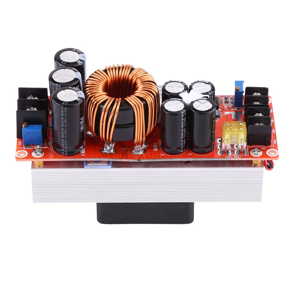 Walfront 1500W 30A DC-DC Boost Converter DIY Step-up Boost Constant Stream Power Supply Module Board in 10-60V Out 12-90V Electric Unit Module, Module