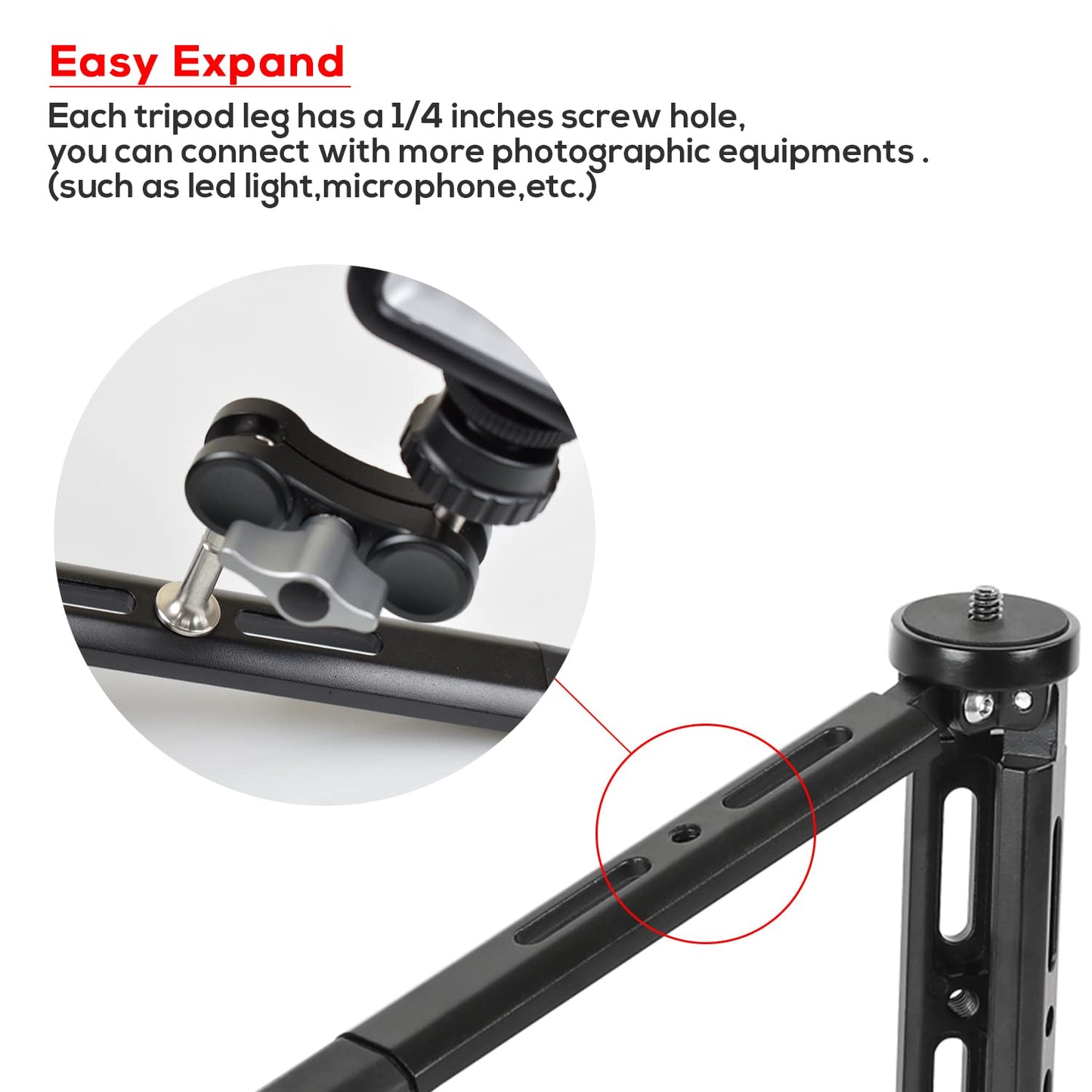 EaxanPic Aluminum Mini Tripod, Desktop Tabletop Stand Tripod for Zhiyun Smooth Q/4, Crane Plus/2,Weebill s, Ronin S/SC/RS2/RSC2, Osmo Mobile,Gimbal