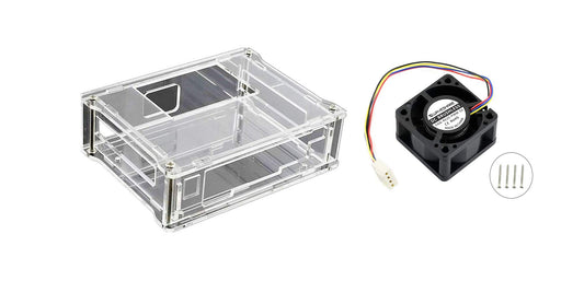 Jetson Nano Case (A) Acrylic Clear Case and Dedicated Cooling Fan PWM Adjustment Strong Cooling Air for Jetson Nano Developer Kit 4PIN Reverse-Proof