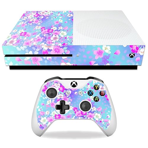 MightySkins Skin Compatible with Microsoft Xbox One S - in Bloom | Protective, Durable, and Unique Vinyl Decal wrap Cover | Easy to Apply, Remove,