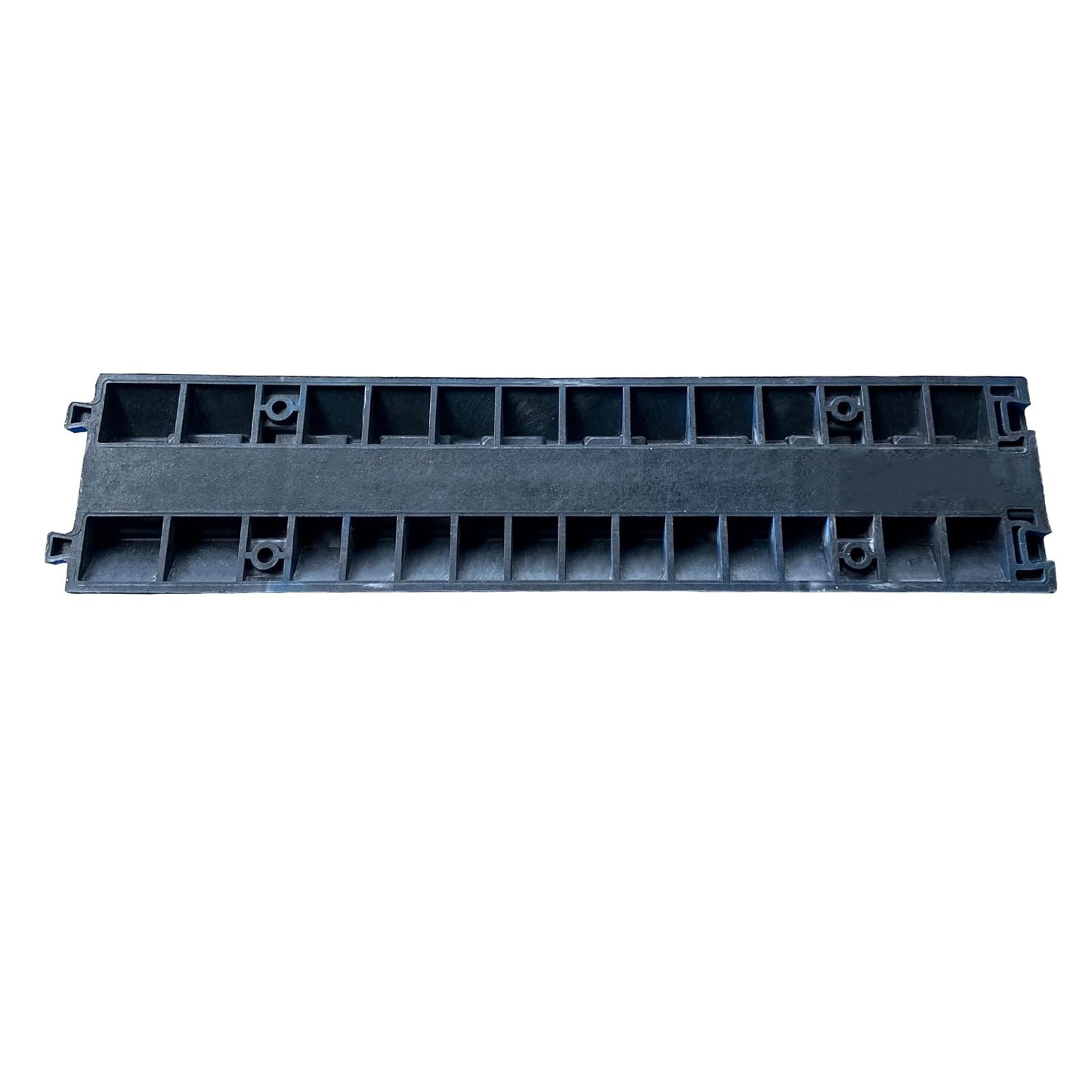 F COME 1 Pack Blue Rubber Cable Ramp Hose Cable Protector Ramp 2 Channel 22000Lbs Load Capacity Traffic Speed Bump Wires Power Lines Extension Cord