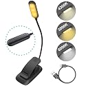HONWELL Book Light Rechargeable Clip on Reading Light Dimmable Brightness Reading Lights for Books in Bed 3 Lighting Modes Best Kids Book Light